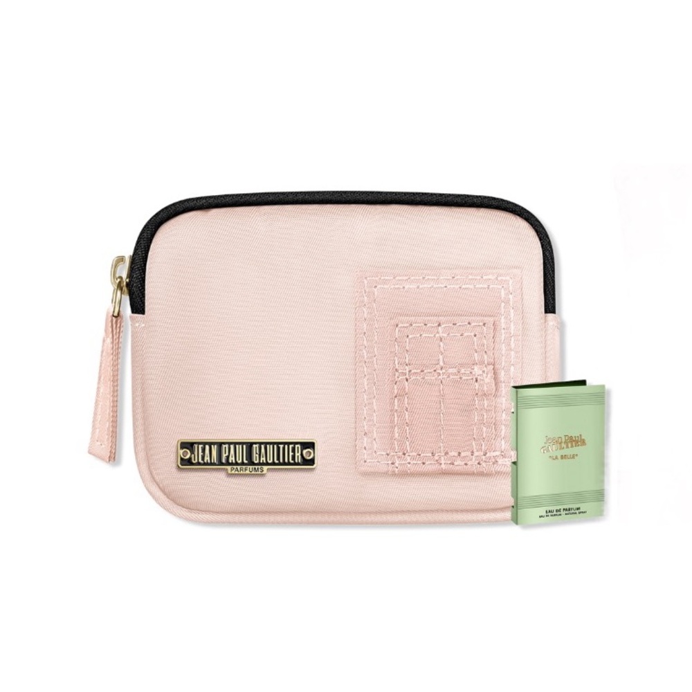 NEW Jean Paul Gaultier Light Blush Pink Zippered Card Wallet Coin Purse